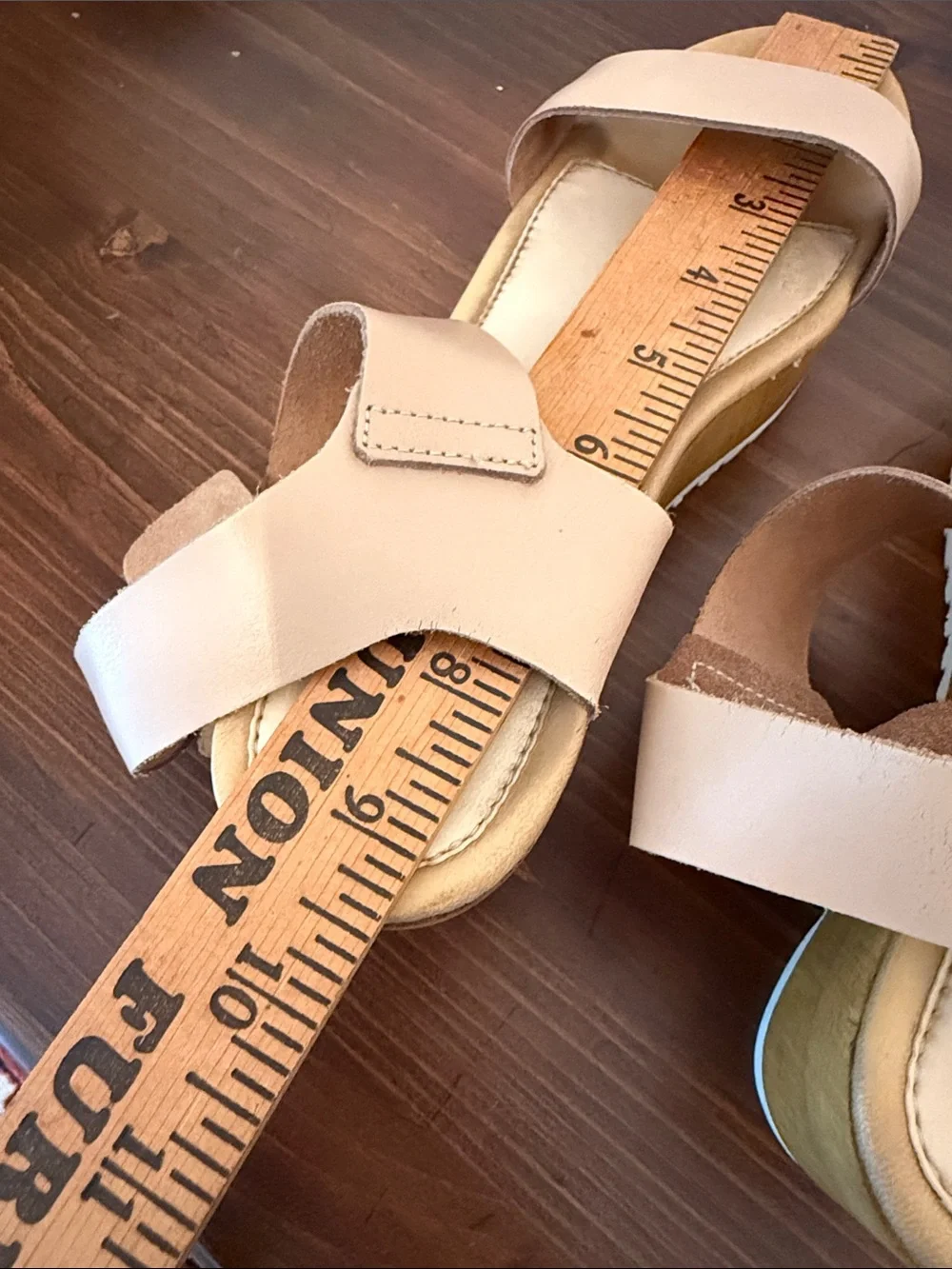 Steve Madden Leather Platform summer Sandals Neutral Resort Style Est. Sz 8